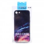 Wholesale iPhone 8 / 7 Design Tempered Glass Hybrid Case (Galaxy)
